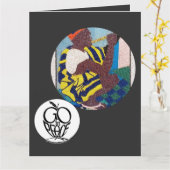 Go in Peace Fluits Playing...Faltes Grußkarte Karte (Gelbe Blume)