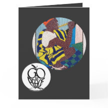 Go in Peace Fluits Playing...Faltes Grußkarte