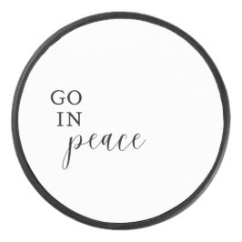 Go in Peace Hockey Puck