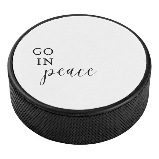 Go in Peace Hockey Puck (3/4)