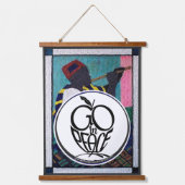 GO in PEACE Wall Topper Hangband Wandteppich Mit Holzrahmen (Vorderseite)