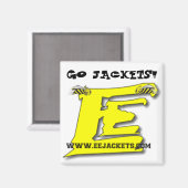 "GO JACKETS!" Magnet mit eejackets.com (Vorderseite/Rückseite)
