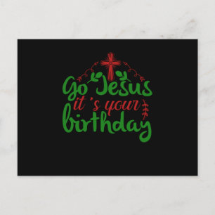 Go Jesus Es ist dein Geburtstag Ankündigungspostkarte
