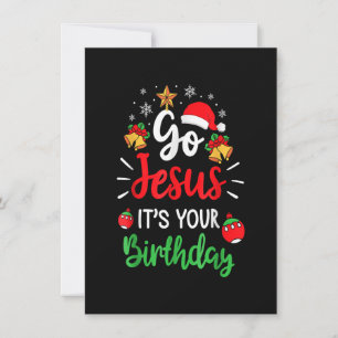 Go Jesus Es ist dein Geburtstag Winter Weihnachten Einladung