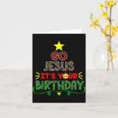 Go Jesus Its Your Birthday Christian Christmas Xma Karte (Gelbe Blume)