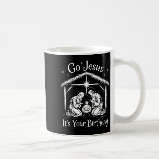 Go Jesus It's Your Birthday Christmas Christian Me Kaffeetasse (Rechts)