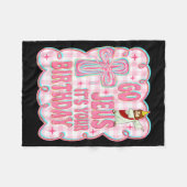 Go Jesus Its Your Birthday Cute Bow Sweater Funny Fleecedecke (Vorderseite (Horizontal))