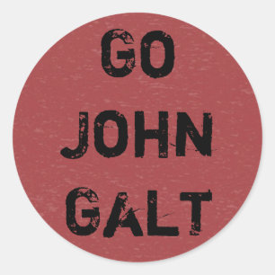 Go John Galt Runder Aufkleber