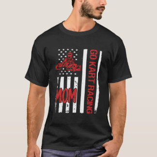 Go K Racing Mom USA-Flagge T-Shirt