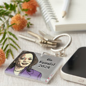 Go Kamala 2024 US-Präsidentschaftswahl Schlüsselanhänger (Vorderseite rechts)