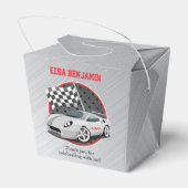 Go-Kart-Autofahren Bar Mitzvah Geschenkschachtel (Rückseite)