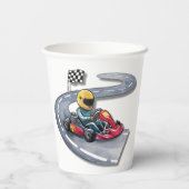 Go-Kart Birthday Bash Pappbecher (Rückseite)