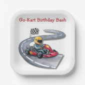 Go-Kart Birthday Bash Pappteller (Vorderseite)