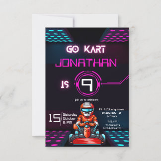 Go Kart Birthday Einladung