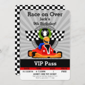 GO KART Birthday Einladung! Einladung (Vorne/Hinten)