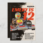 Go Kart Birthday Party Einladung (Vorne/Hinten)
