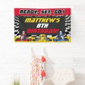 Go Kart Birthday Party Racing Banner (Insitu)