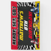 Go Kart Birthday Party Racing Banner (Vertikal)