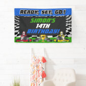 Go Kart Birthday Party Racing Banner (Insitu)