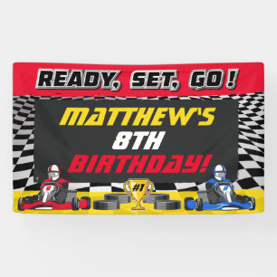 Go Kart Birthday Party Racing Banner