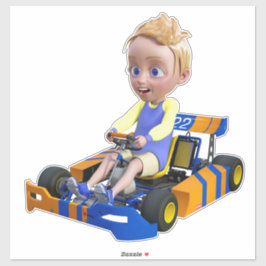 Go-Kart Boy Aufkleber