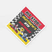Go Kart Checked Flag Geburtstag Serviette (Ecke)