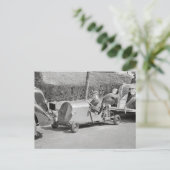 Go-Kart-Fahrer, 1937 Postkarte (Stehend Vorderseite)