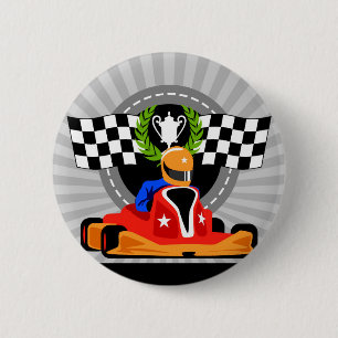 Go Kart Geburtstagsgeschenk Button