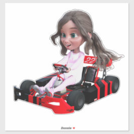 Go-Kart Girl Aufkleber