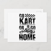 Go Kart Home Postkarte (Vorne/Hinten)