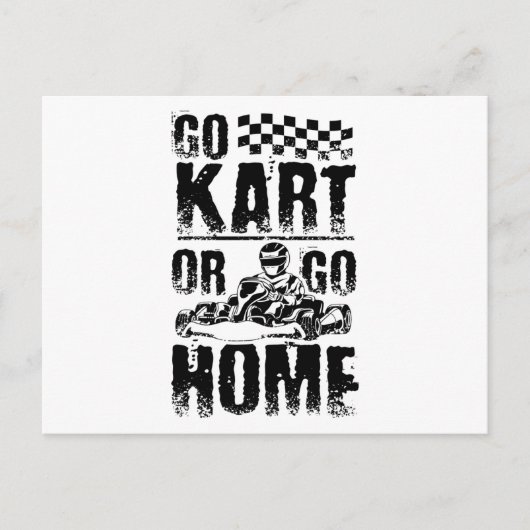 Go Kart Home Postkarte (Vorderseite)