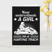 Go-Kart Karting Kart Racing Women Girls-Geschenk Karte (Gelbe Blume)