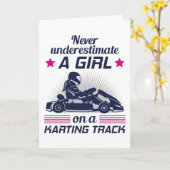Go-Kart Karting Kart Racing Women Girls-Geschenk Karte (Gelbe Blume)