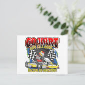 Go Kart Life Postkarte (Stehend Vorderseite)