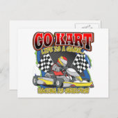 Go Kart Life Postkarte (Vorne/Hinten)
