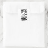 Go Kart nie Touch der Bremsen Quadratischer Aufkleber (Tasche)