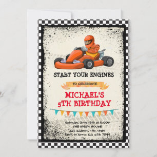 Go-Kart-Party Einladung