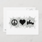 Go Kart Postkarte (Vorne/Hinten)