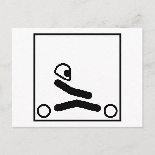 Go Kart Racing Abbildung Postkarte (Vorderseite)