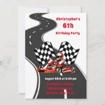 Go Kart Racing Boy Birthday Party