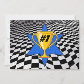 Go Kart Racing Car Geburtstagsparty Einladung (Rückseite)