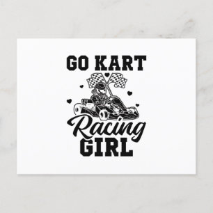 Go Kart Racing Girl   Go-Kart Driver Geschenkidee Postkarte