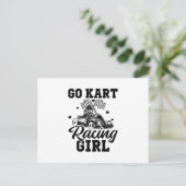 Go Kart Racing Girl | Go-Kart Driver Geschenkidee Postkarte (Stehend Vorderseite)