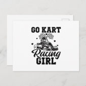Go Kart Racing Girl | Go-Kart Driver Geschenkidee Postkarte (Vorne/Hinten)