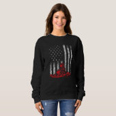 Go Kart Racing - Go Karting USA American Flag Race Sweatshirt (Vorne ganz)