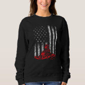 Go Kart Racing - Go Karting USA American Flag Race Sweatshirt (Vorderseite)
