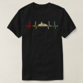 Go Kart Racing Heartbeat Retro T-Shirt (Design vorne)