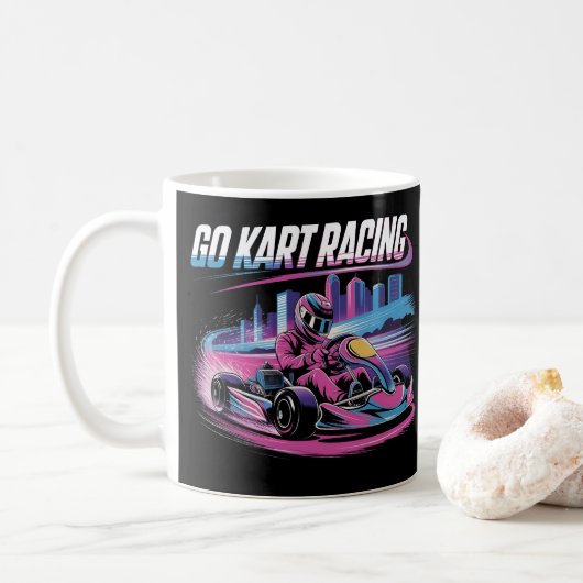 Go Kart Racing Kaffeetasse (Mit Donut)