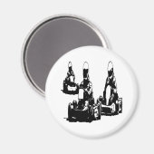 Go Kart Racing Magnet (Vorderseite/Rückseite)