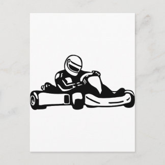 Go Kart Racing Postkarte